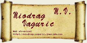 Miodrag Vagurić vizit kartica